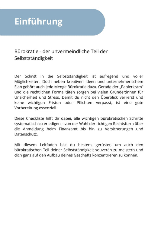 eBook "Selbstständig in Deutschland" Dein Praxisguide für den Start